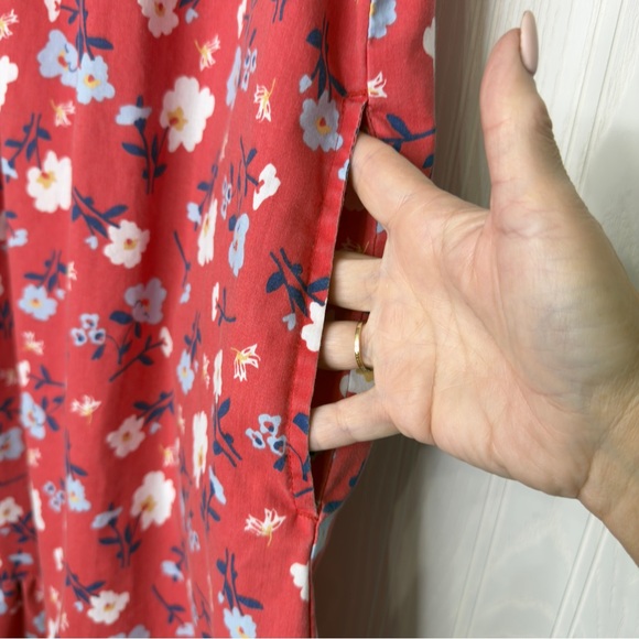 Vintage Anthony Richard’s red floral sleeve dress size M - Picture 5 of 8